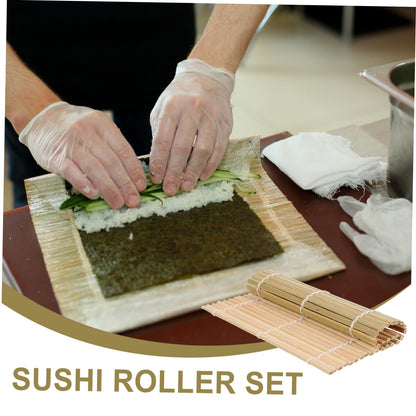 Kichvoe Bamboo Sushi Roller Mat 5.5 Inch Sushi Bamboo Mat for Diy Making Non-Stick Roller Kitchen Tool for Home and Lover