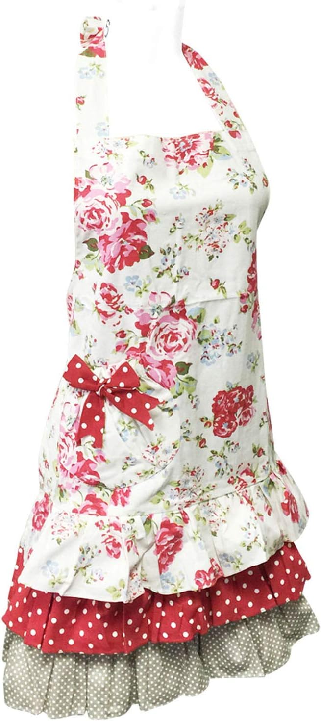 Wrapables Ruffles and Roses Apron for Mother and Daughter Baking, Cooking & Crafts