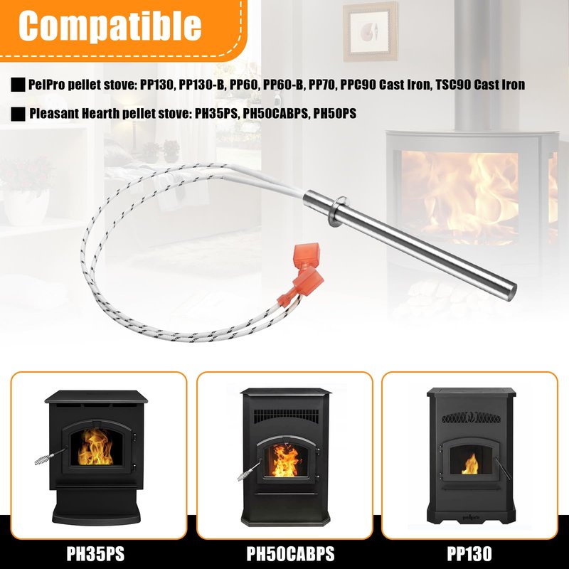 SRV7000-660-AMP Replacement for Pelpro Pellet Stove Igniter & Pleasant Hearth Pellet Stoves Ignitor, 300W