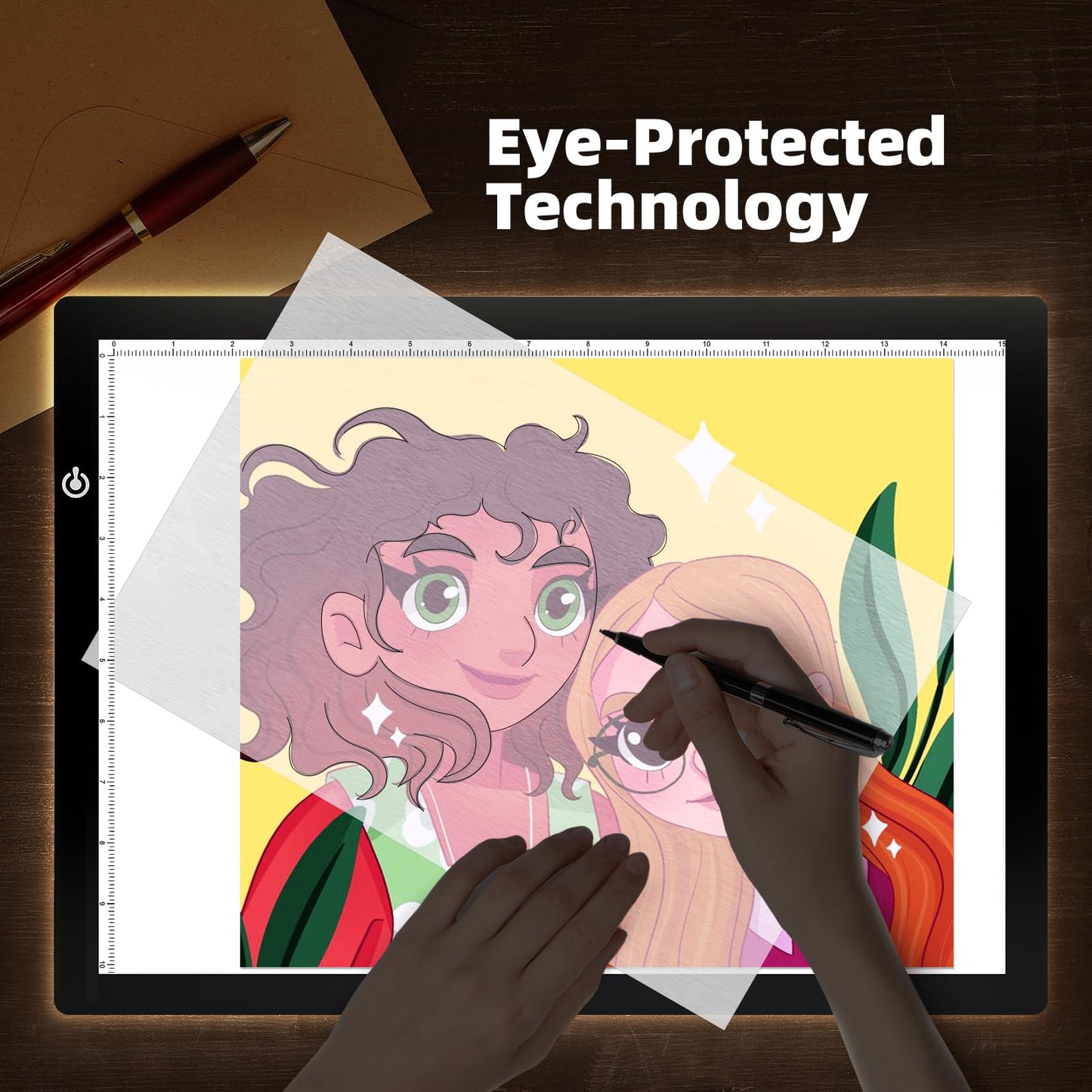 LooEooDoo A3 Light Pad for Diamond Art Bright Board, Tracing Light up Box for Weeding Vinyl, Ultra-Thin Copy Board with Adjustable Brightness for Drawing, Sketching, Animation