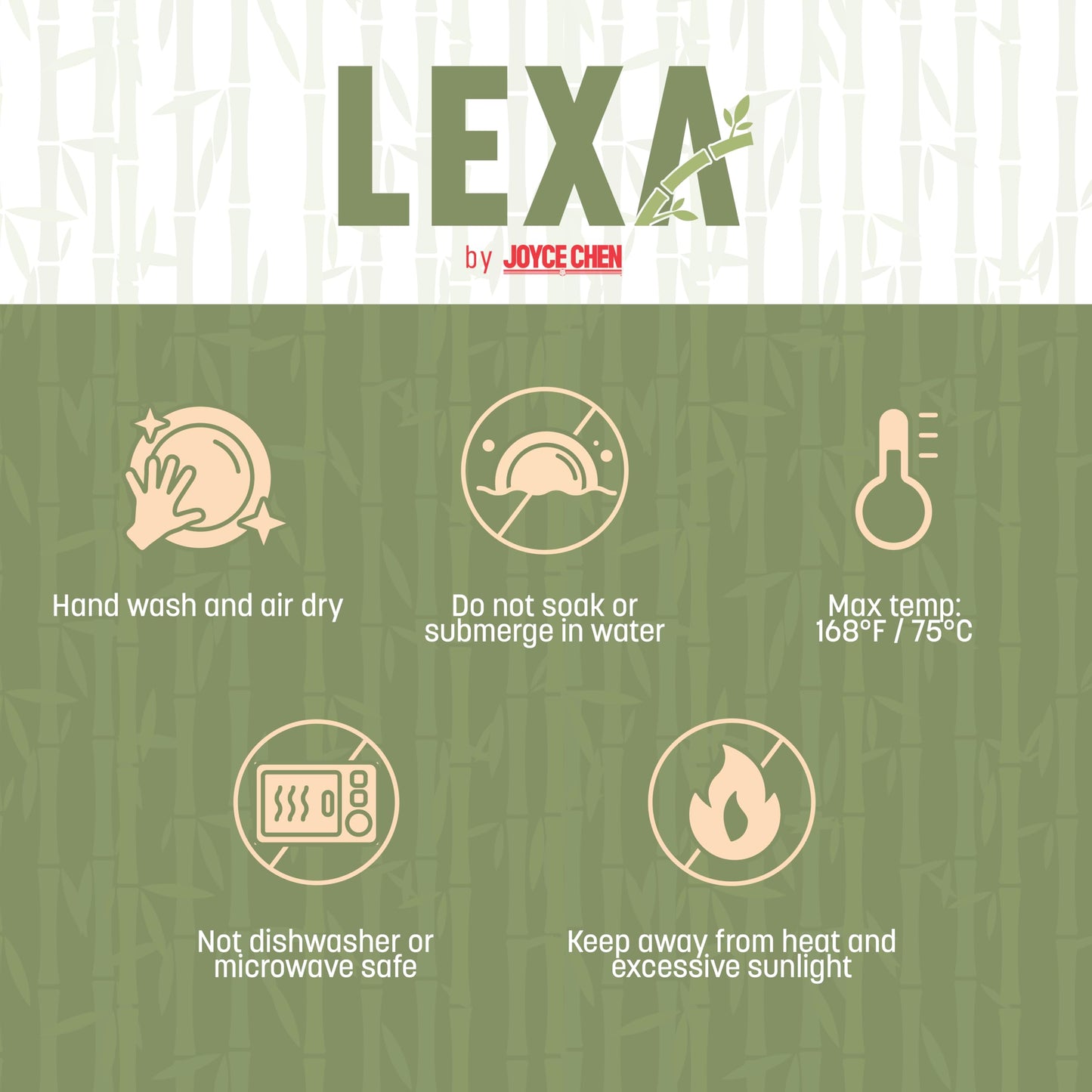 LEXA 12" Handmade Bamboo Salad Bowl – 130 oz Large Wooden Fruit Bowl for Kitchen Counter, Natural Bamboo