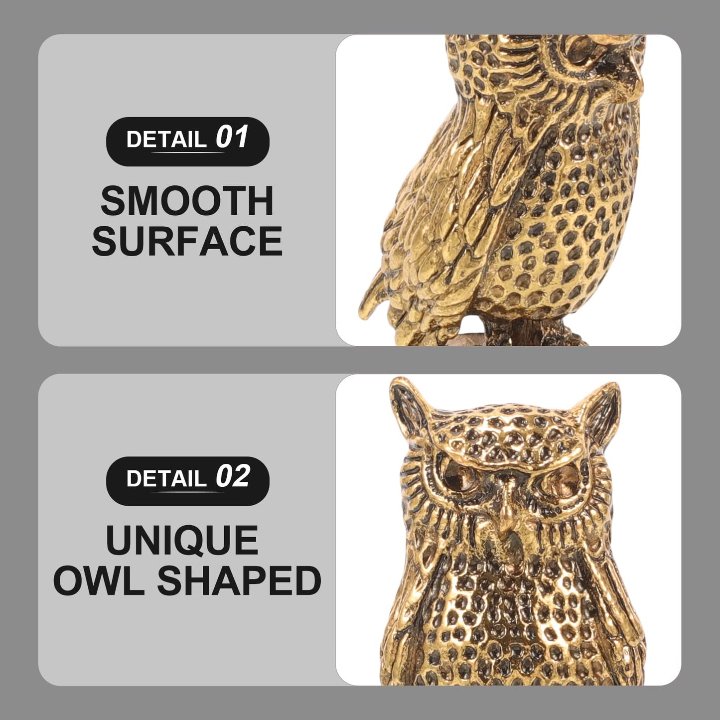 VILLCASE Owl Wax Seal Stamp Handle Only – Golden Metal Replacement Grip for DIY Wedding Invitations, Scrapbooking & Thank-You Cards