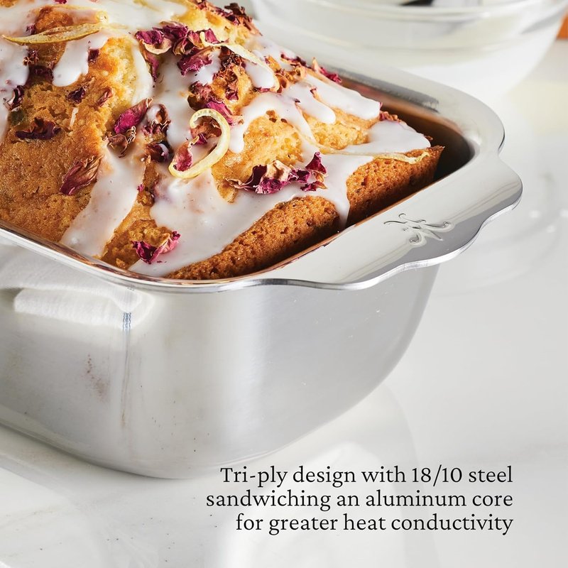 Hestan Provisions OvenBond – Tri-ply Clad Stainless Steel, 1-Pound Loaf Pan (9" x 5")