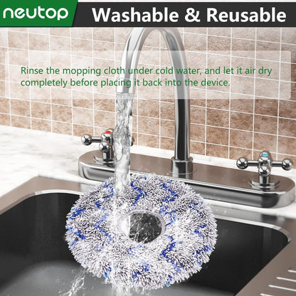 neutop Replacement Mopping Pads Microfiber Mop Cloths for Ecovacs Deebot X1 Turbo, 4-Pack