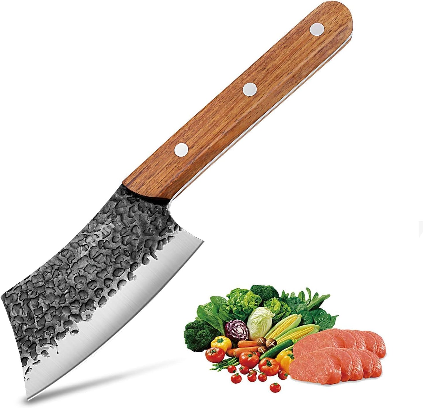 Kitory 5'' Professional Kitchen Cleaver Knife with Anti-Slip Handle for Meat, Vegetables, Bread & Bone