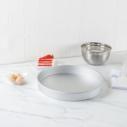 Restaurantware-Met Lux 14 x 2 Inch Round Cake Pan - Straight-Sided Baking Tin, Oven-Ready & Freezable