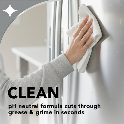 Weiman Stainless Steel Cleaner & Polish, 2 Pack, Anti Fingerprint Spray Stainless Steel Cloth, Water Spots & Grease, No Streaks or Residue, Safe for Metal Polish, Chrome, Appliances, Sinks & Grills