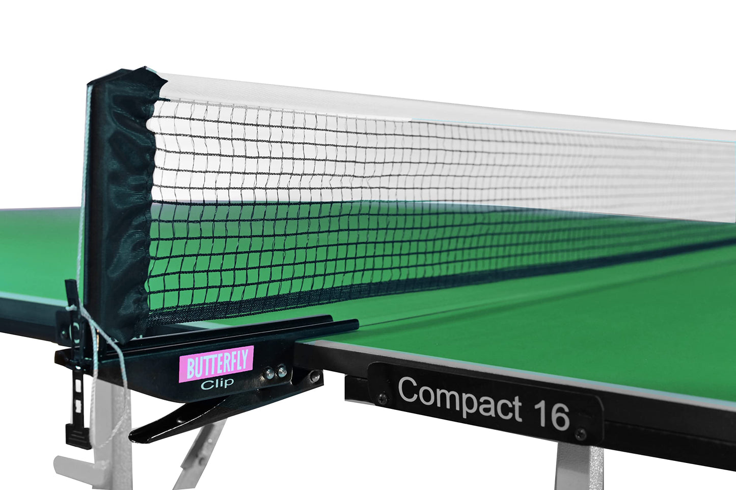 Butterfly Compact 16 Ping Pong Table | 3 Year Warranty Table Tennis Table | Ships Fully Assembled | Space Saver Ping Pong Table for Your Game Room | Ping Pong Net Set Included, Green, Full Size Table