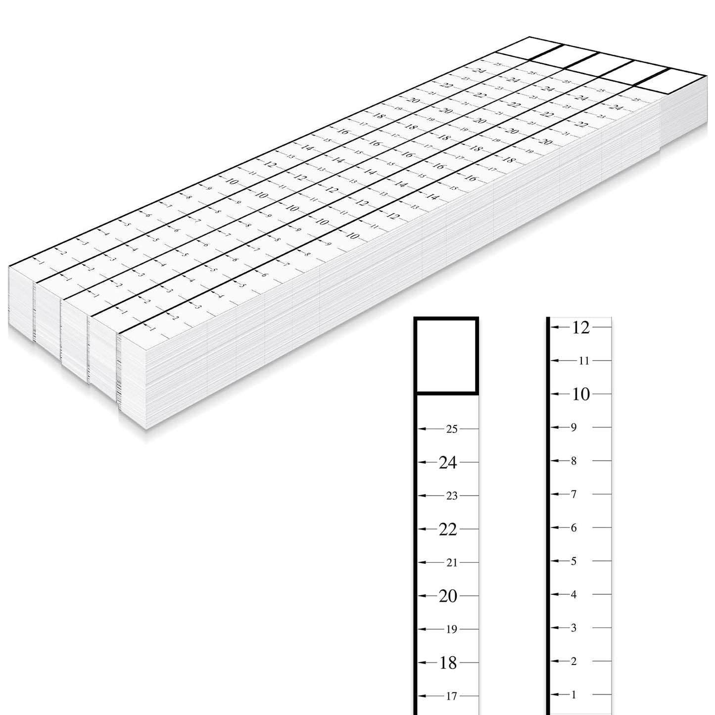 Saysurey Attic Measuring Rulers (Case of 200), 25 Inch, Card Stock, Attic Insulation R Value Ruler for Insulators Ceiling Insulation