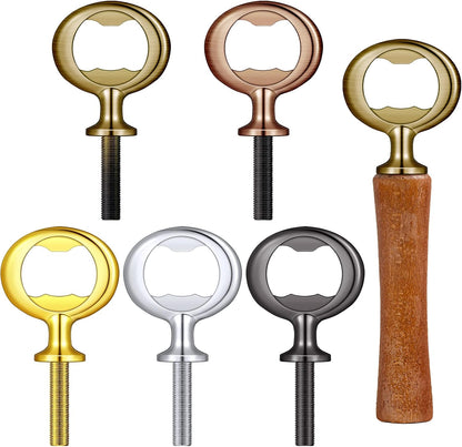 Patelai 5 Pieces Metal Bottle Opener Kit, Blank Stainless Steel Inserts for Wedding Wine Party DIY Craft