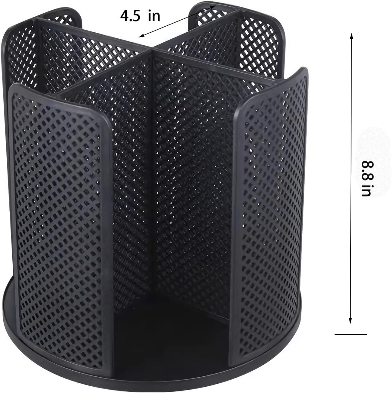 Plastic Cup and Lid Holder, Coffee Cup Dispenser Organizer for Countertop, Breakroom, Bathroom, Kitchen Cabinet - Black