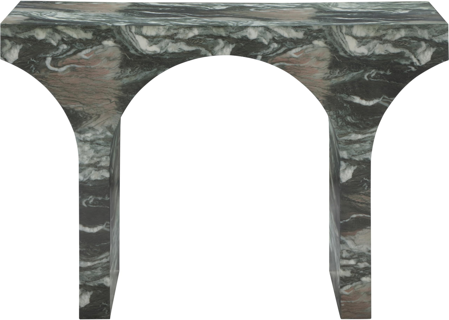 Meridian Furniture Pomezia Green Marble Finish Console Table