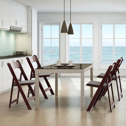 1 VINGLI Resin Folding Chairs with Cushion, Foldable Plastic Chair with Comfortable Padded Seats, Perfect for Event