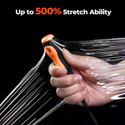 MUNBYN Shrink Wrap, Stretch Wrap with Handles, Stretch Film Roll Industrial Strength, Plastic Wrap for Pallet Wrapping Shipping Moving, 15 Inch x 1000 Ft, 2 Pack, 60 Gauge
