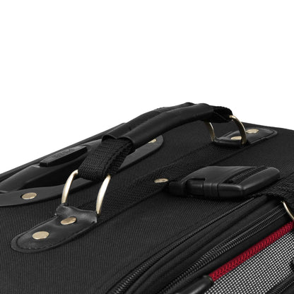U.S. Traveler New Yorker Lightweight Expandable Rolling Luggage, Red/Gray, 4-Piece Set