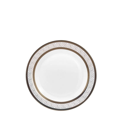 Euro Porcelain 57-pc Banquet Dinnerware Set, Luxury Tableware Dining Service for 8 (Greek Key Dark)