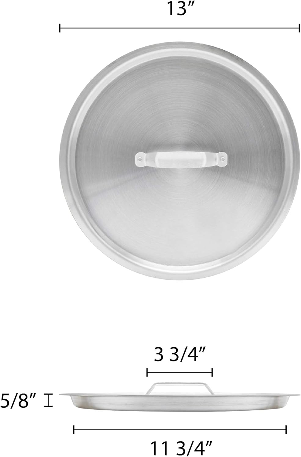 ALSKSU120 Sauce Pot Lid by Thunder Group - 20 Qt, 13-3/4" Dia. X 5/8" Thickness