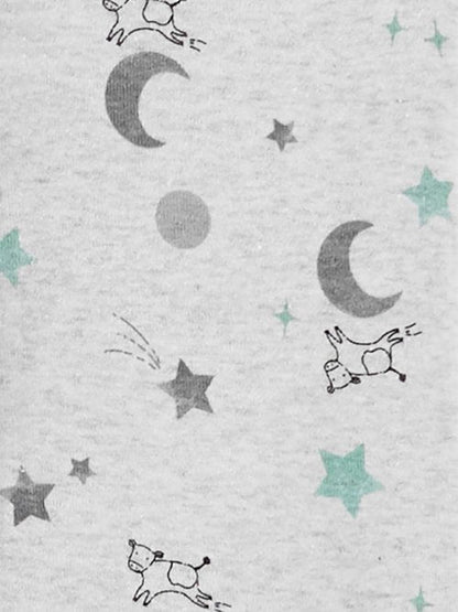 Carter's Baby Boys' Snug Fit Footed Cotton Pajamas - 3-Pack, Soft & Comfortable for All Night Wear