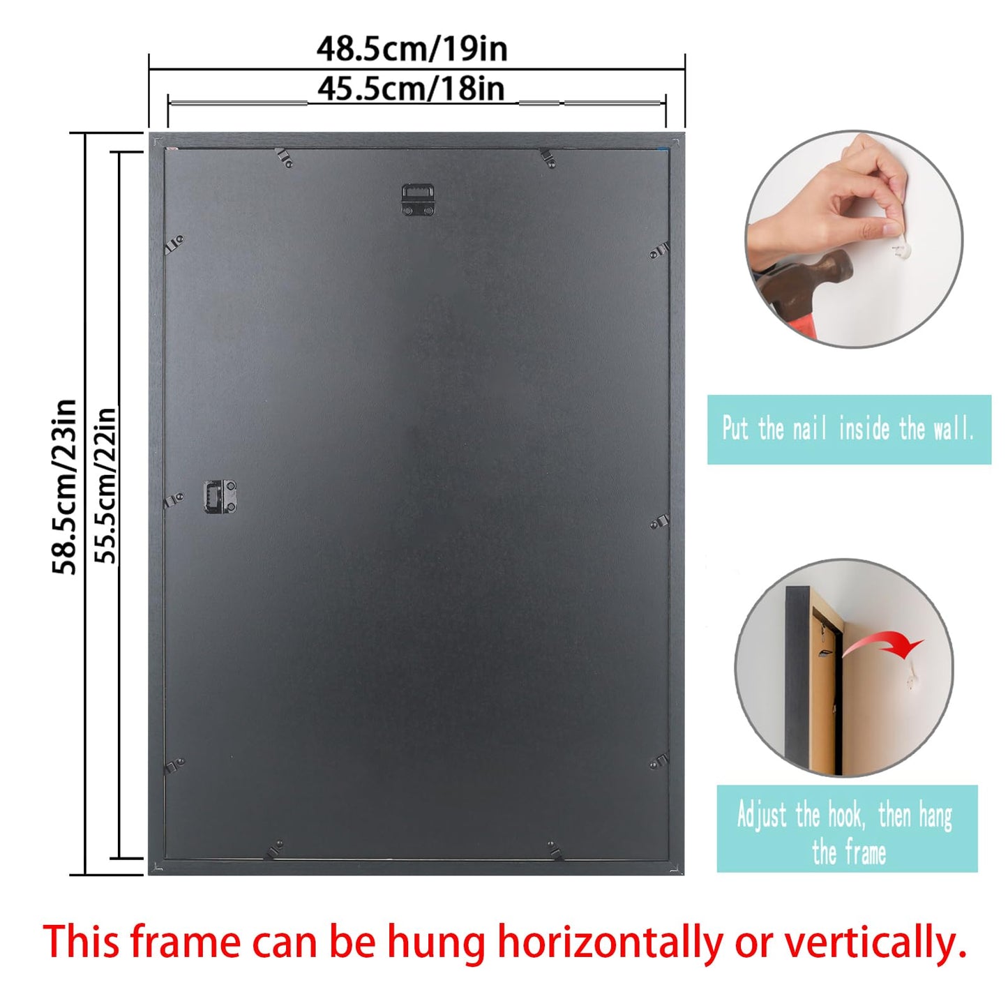 Mxtallup 18x22 in Diamond Painting Picture Frames 16x20 in Diamond Art Frame , Display Pictures16x20 Inch/ 40x50 cm with Mat or 18x22 Inch/45x55 cm Without Mat, Wall Diamond Embroidery 18x22 Picture