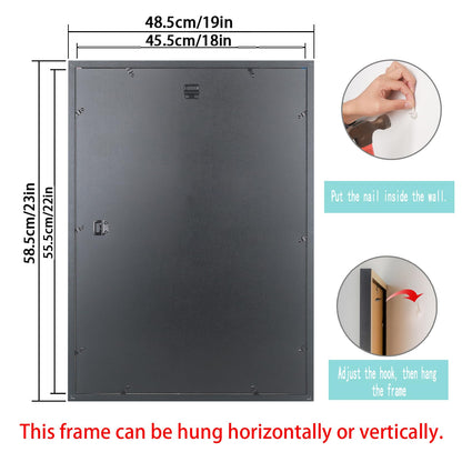 Mxtallup 18x22 in Diamond Painting Picture Frames 16x20 in Diamond Art Frame , Display Pictures16x20 Inch/ 40x50 cm with Mat or 18x22 Inch/45x55 cm Without Mat, Wall Diamond Embroidery 18x22 Picture