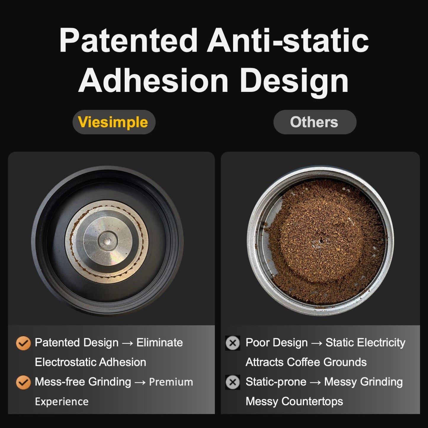 V4 Manual Coffee Grinder with Foldable Handle and External Adjustment, Espresso Drip Coffee Grinder with Aluminum Alloy Body & Stainless Steel Burr for Consistent Grind – Travel Camping Home Use
