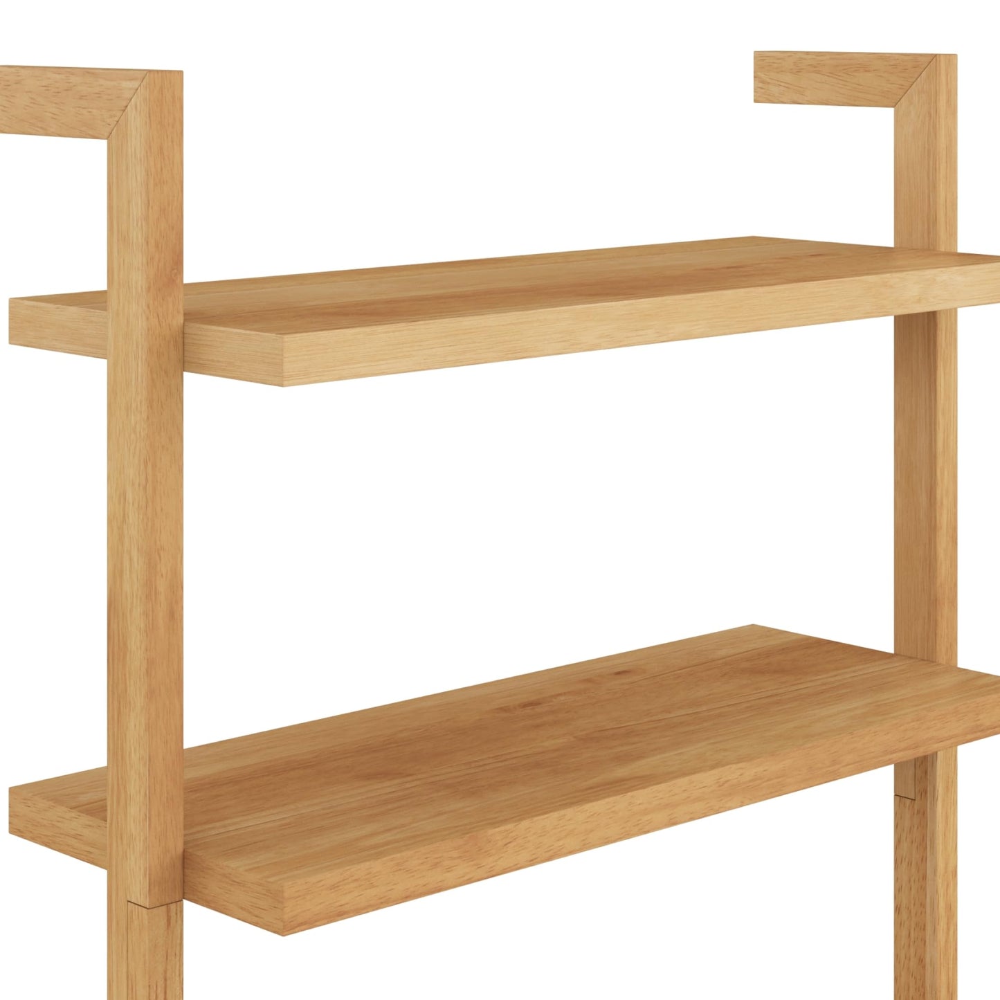 Nathan James Beacon Bohemian 5 Tier Bookshelf, Wall Mounted Bookcase, Solid Wood Bookshelf in Warm Pine, Set of 2