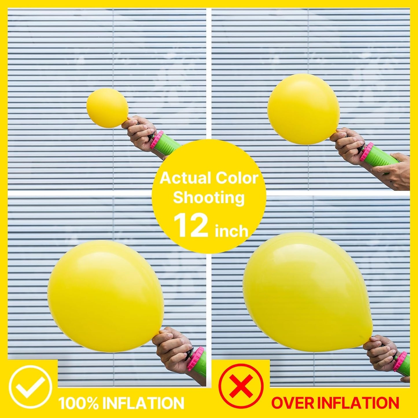 PartyWoo Yellow Balloons - 101pcs 12 Inch Latex Helium Balloons for Birthday & Baby Shower Decor