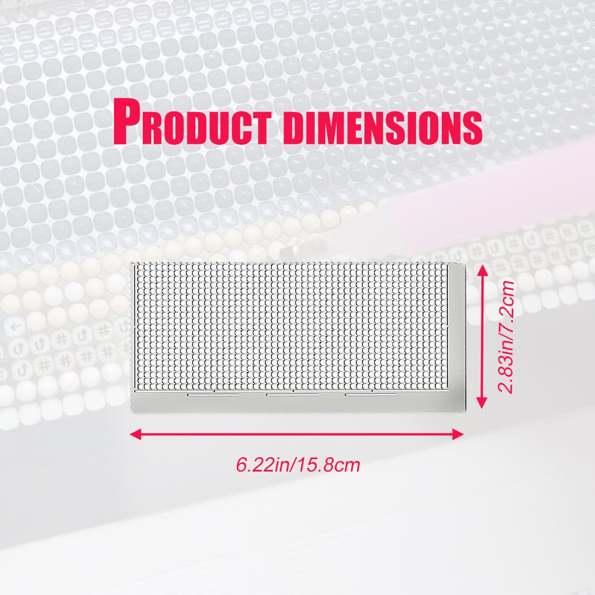 Leewoth 2pcs Stainless Steel Diamond Painting Ruler 5D Mesh Ruler 1020 Blank Grids DIY Art Crafts Painting Tools