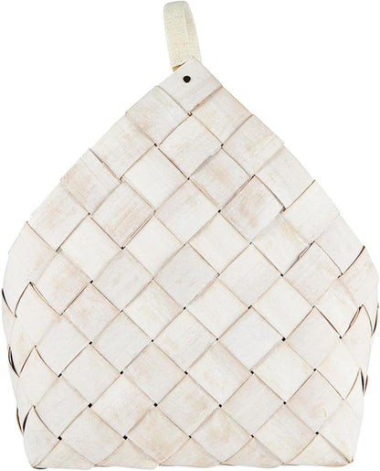 Santa Barbara Design Studio Wood Woven Storage Baskets, Nested Baskets for Home Décor, Set of 2