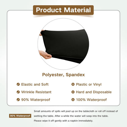 24 Inch Small Round Fitted Table Cover Cocktail Table Topper Cap Elastic Tablecloth Stretch Spandex Tables Cloth