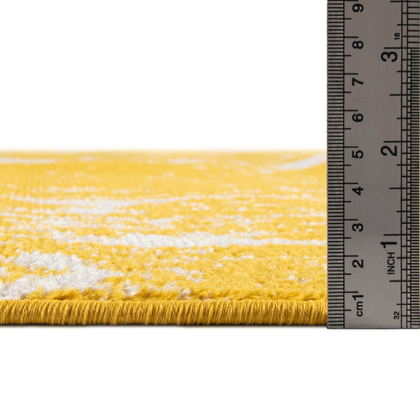 Unique Loom Lennon Collection Area Rug - Zal (9' 10" x 13' 1" Rectangle, Yellow/ Ivory)