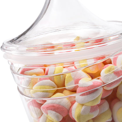 Hacaroa 2 Pack Acrylic Apothecary Jars with Airtight Lids, 46 Oz Clear Plastic Candy Cookie Jars for Candy Buffet, Decorative Bathroom Canister Container for Bath Salt, Vanity, Party, Wedding