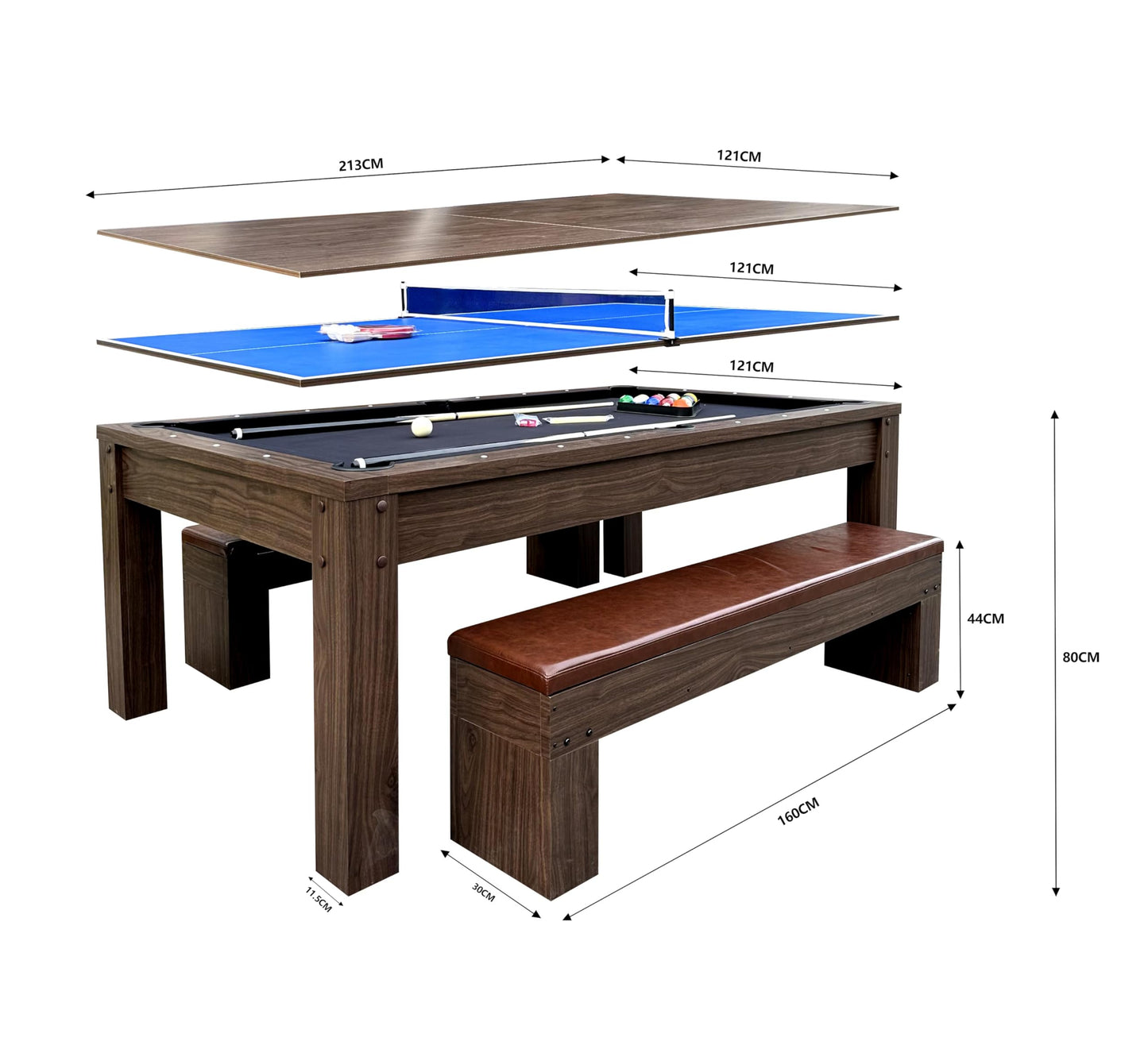 ComeWay 63"x40" Board Game Table with Rotating Cup Holders for 4 Players, Gaming Dining Table with Removable Table Top & Non-Slip Play Mat, Multifunctional Table with for DND/Poker/Mahjong/Card Games