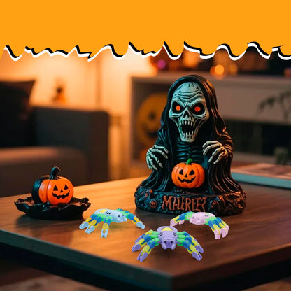 LENDOD Halloween Spider Transformable Fidget Toys - Halloween Party Favors Bulk for Kids and Adults, Glow in The Dark, Halloween Treat Bags Gifts, Pop Sensory Fidget Toys & Home Party Decor-15PCS