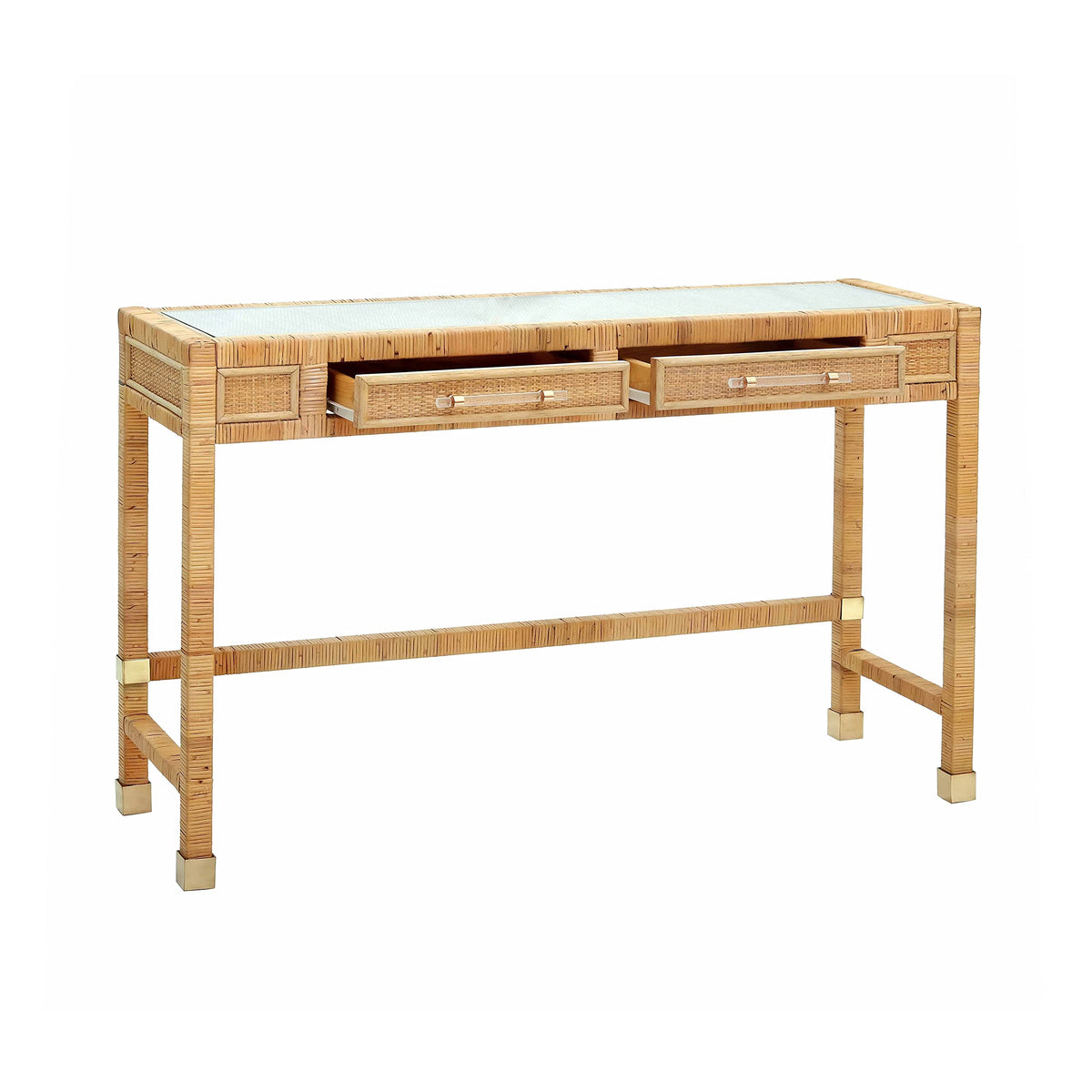 Tov Furniture Amara Natural Rattan Desk
