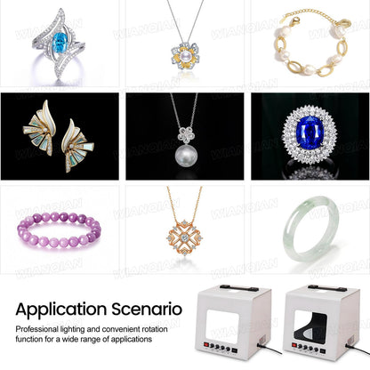 Portable Photo Studio Light Box, Jewelry Photography Box Kit, Jewelry Photography Light Box Kit, 20,000 Lux / 22,000 Lux, Bidirectionally Adjustable Speed, For Small Items Photography Video TB200