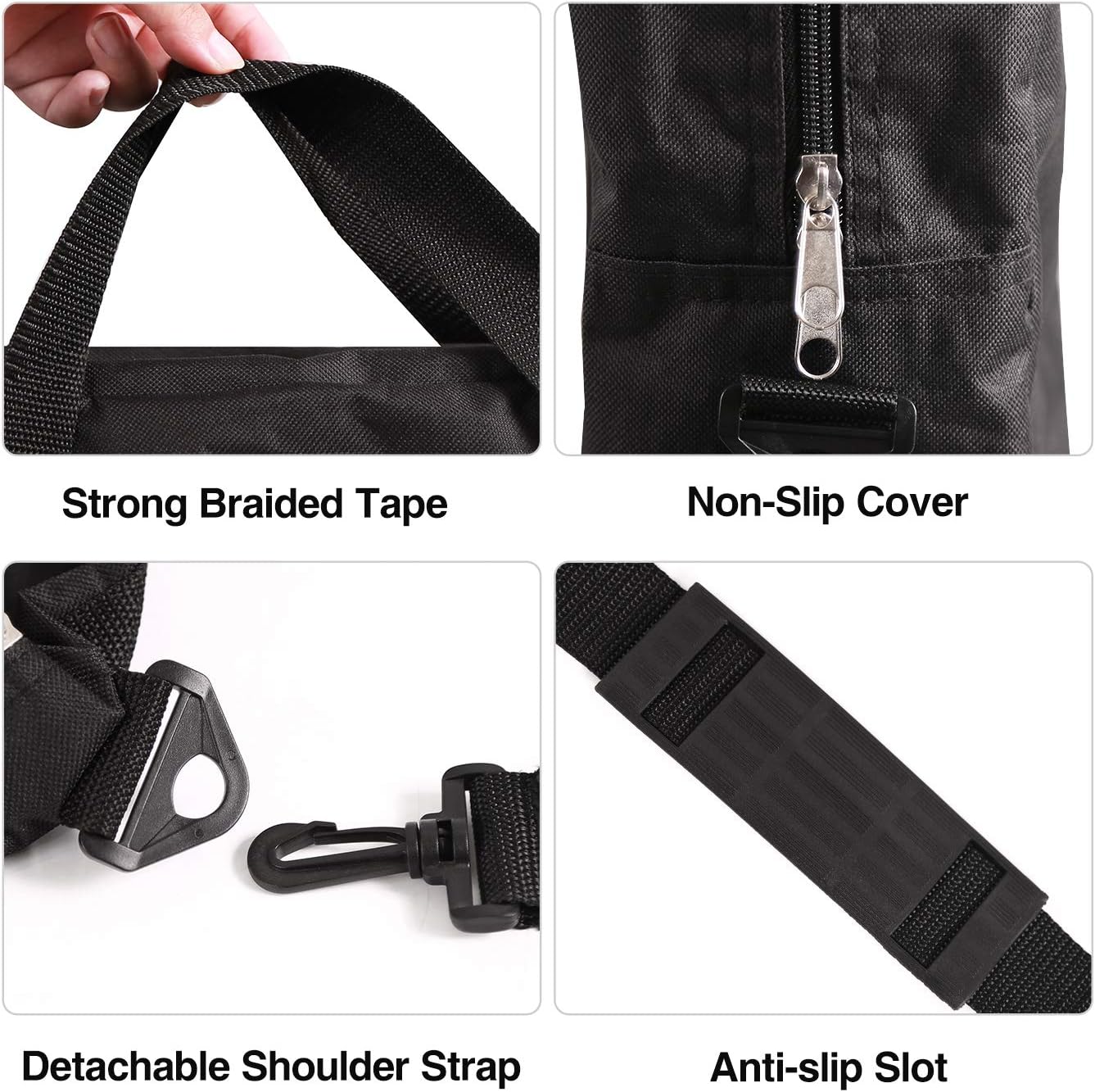26x25 inches REDCAMP Oxford Carry Bag for Folding Table, Extra Large Strong Heavy Duty Storage Bag with Handles, Black