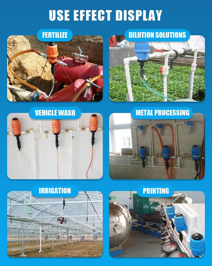 NEWTRY 0.2%~2% Fertilizer Injector w/ 3pcs Sealing Rings + 10 Springs