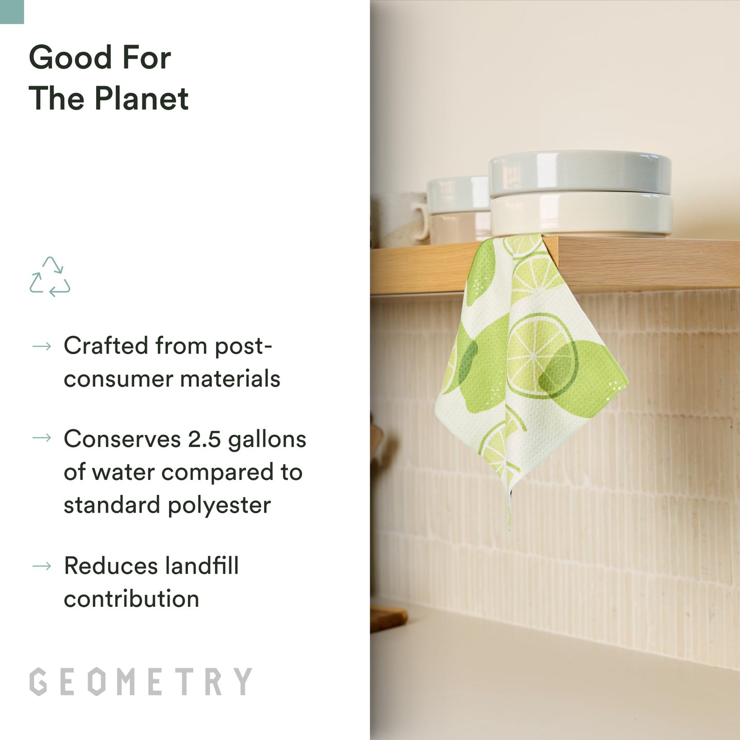 GEOMETRY Kitchen Dish Cloths - Spring & Summer Collection - Premium Dishcloths with Geoweave - Absorbent & Fast Drying Kitchen Towels - Soft Floral, 10" x 10" - 3-Pack