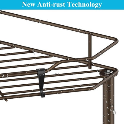 HuggieGems 4-Tier Corner Shower Caddy Organizer - Stylish Bathroom Shelf Rack in Bronze