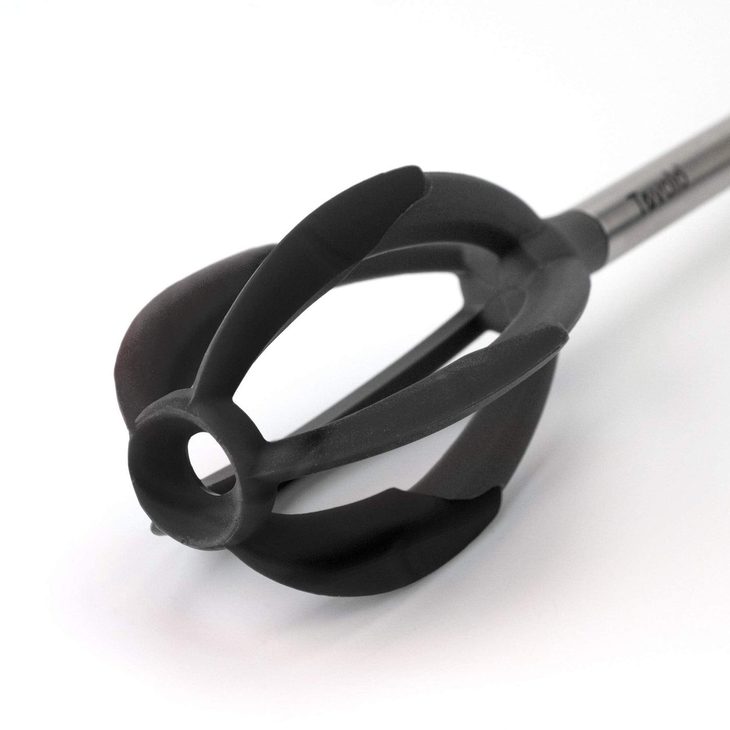 Tovolo Pancake Batter Mixer Whisker for Mixing Waffles Cakes Muffins and Brownies, Silicone Coated Blades Scrape Bowls Clean, BPA Free Dishwasher Safe Easy to Use Kitchen Utensil, Charcoal Gray
