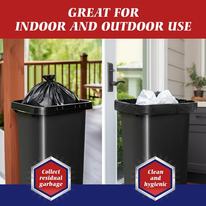 Teivio Large Black Trash Bags - 30-33 Gallon | 40 Count All-Purpose Garbage Liners for Home & Office