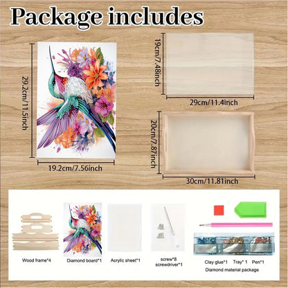 SHLUHA Diamond Art Kits for Adults Wooden Serving Trays with Handle Food Tray for Breakfast Home Decor Gift