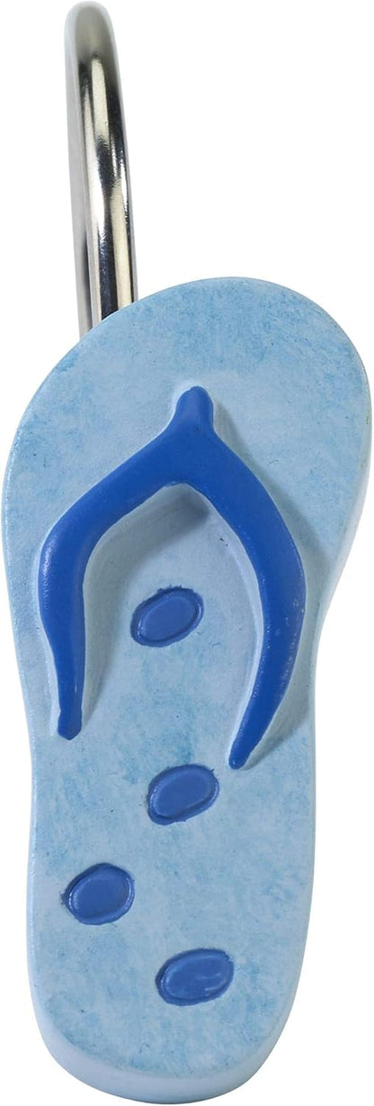 Avanti Linens Beach Inspired Shower Curtain Hooks, Set of 12 for Bathroom Decor (Beach Mode Collection)