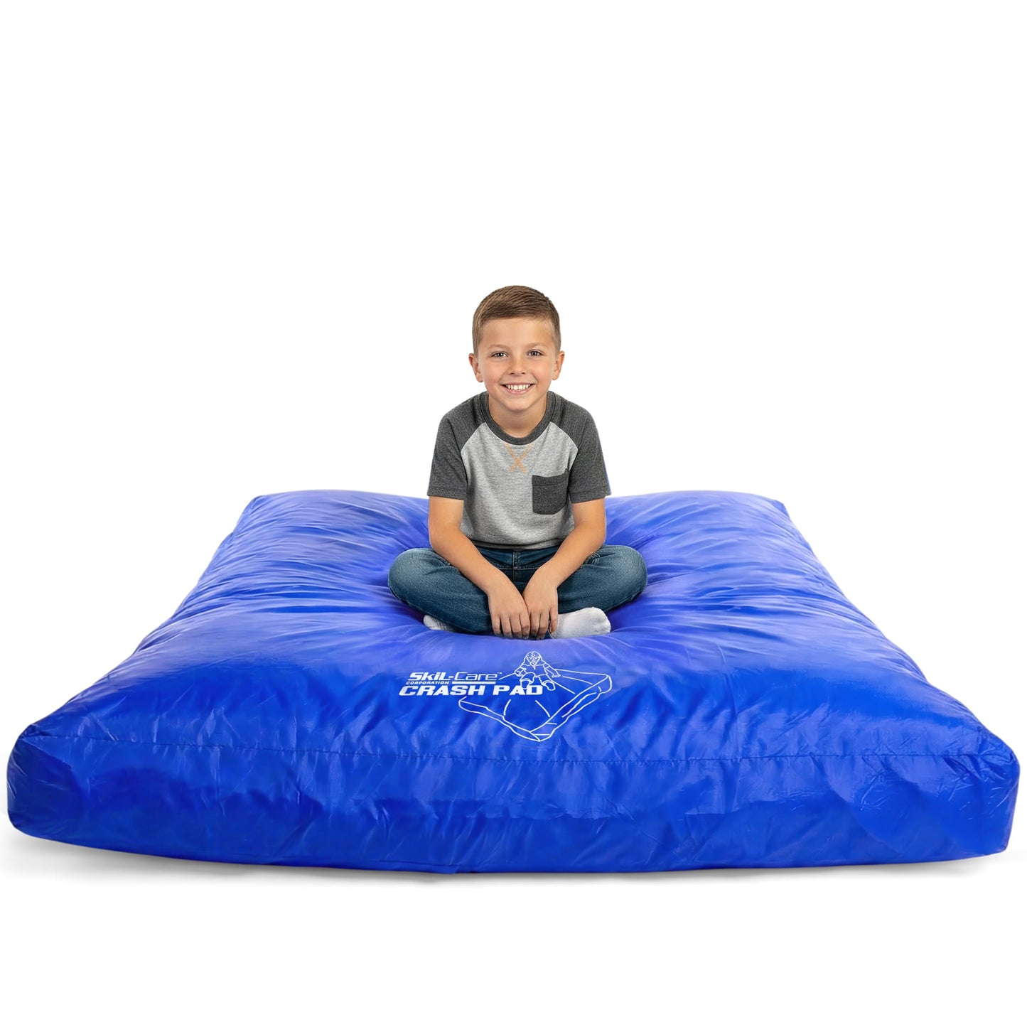 Skil-Care Crash Pad for Kids | Sensory Crash Mat for Active Play | High-Density & Soft Foam Blocks Landing Zone | Kids Jumping Pillow for Indoor & Outdoors Use with Durable Nylon Cover - 6x8 feet