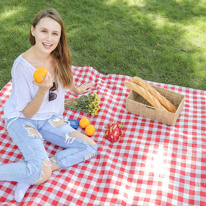 LRUUIDDE Extra Large Picnic Blanket Beach Blankets, Outdoor Foldable Waterproof Sand Mat for Beach Camping Hiking Travel Family Concerts Grass Park Music Festival Lawn Mats (Red, 80x60inch)