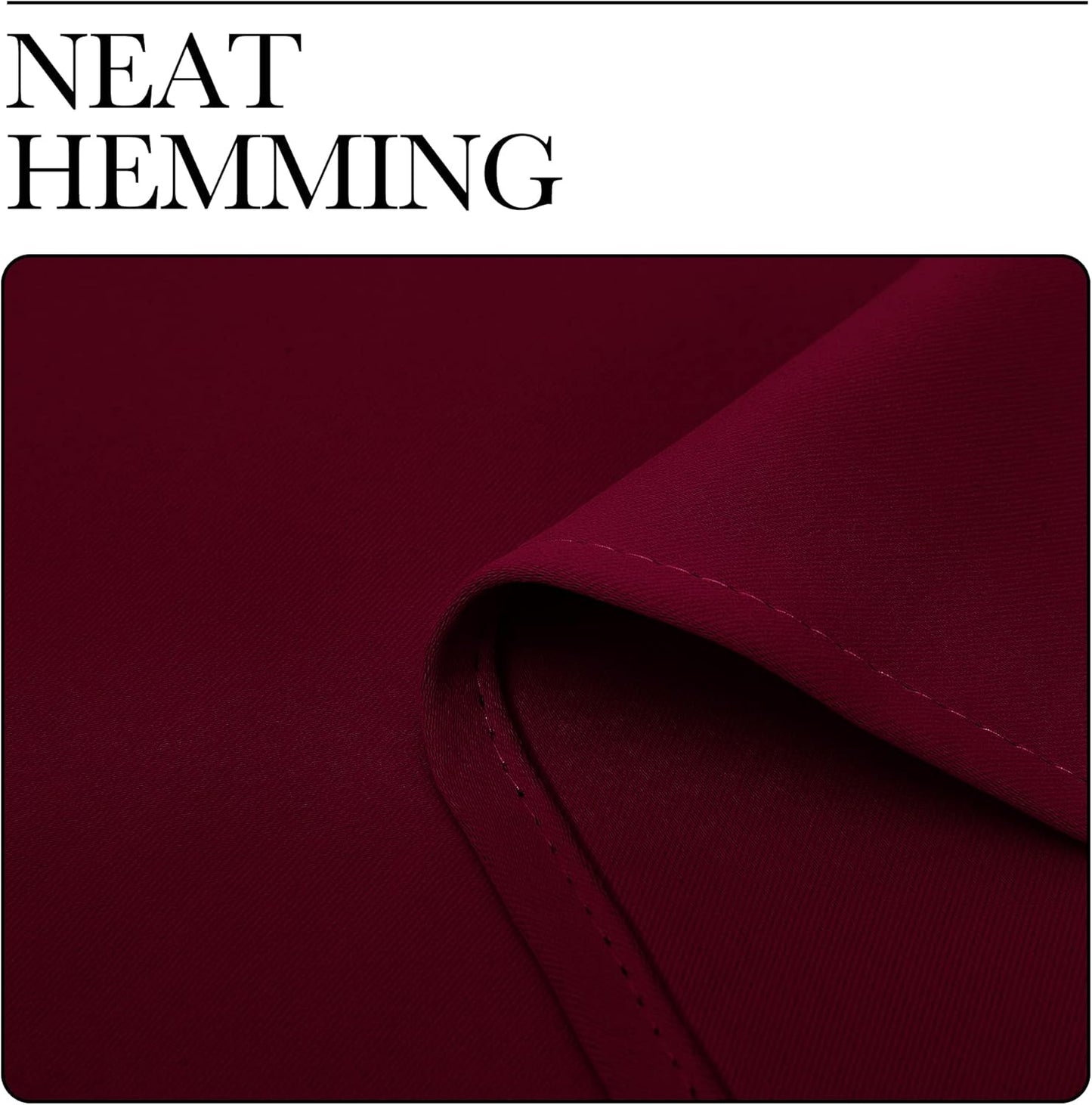 NICETOWN Blackout Curtains - Energy-Efficient Room Darkening Drapes | Wine Red, 2 Panels (W42 x L63)