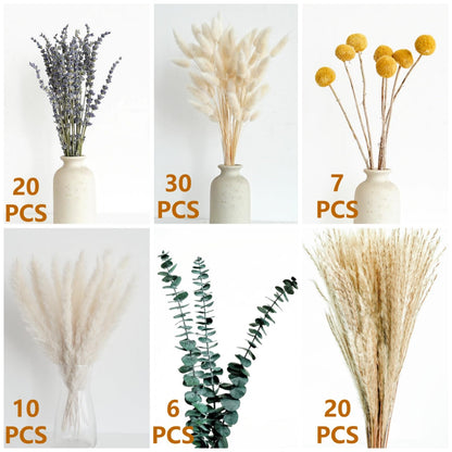 Dried Pampas Grass Bouquet – Boho Pampas Grass Decor for Home, Vase Fillers & Wedding — Natural Dried Flowers, Tall Pampas Grass for Floor Vase, Coastal, Scandinavian & Boho Room Decor (No Vase)