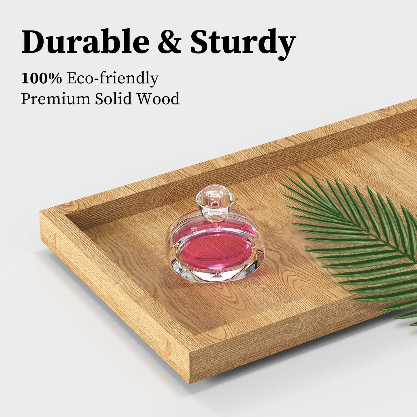 LEMIKKLE 2-Tier Wood Bathroom Counter Organizer with Basket,Waterproof Vanity Perfume Skincare Storage for Bathroom, Kitchen, Dresser