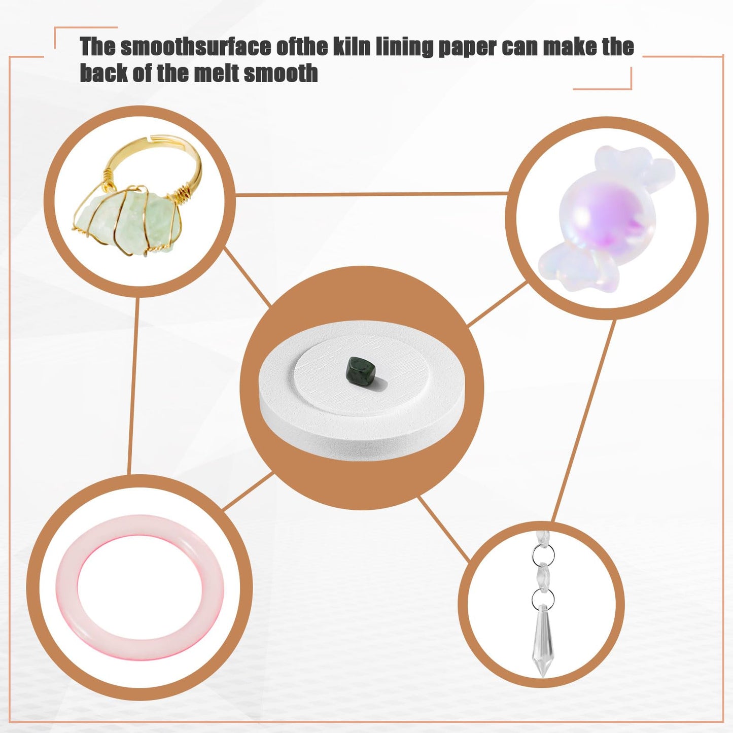 Tujoe 1 Pcs Large Microwave Kiln with 50 Pcs Kiln Paper Professional Glass Jewelry DIY Tools Pottery Kit for Home Use Glass Fusing Melting Jewelry Making Fuseworks Beginners